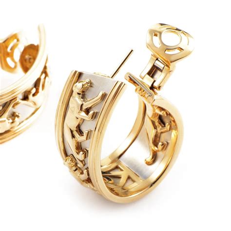 replica cartier panthere earrings|cartier small hoop earrings.